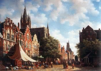 unknow artist European city landscape, street landsacpe, construction, frontstore, building and architecture. 148 oil painting picture